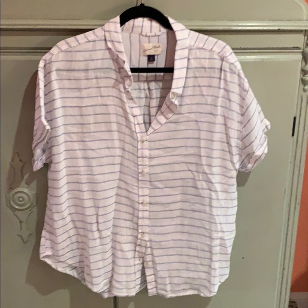 Universal Threads Linen Button Down Top - image 1